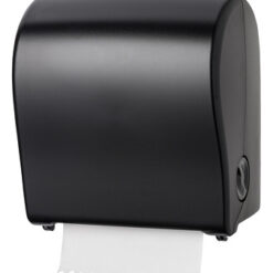 Handdoekroldispenser kunststof zwart-PlastiQline
