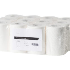 Poetsrol mini met koker cellulose 1laags-Papier (merk)