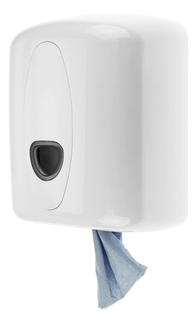 Poetsroldispenser midi kunststof wit-PlastiQline 2020