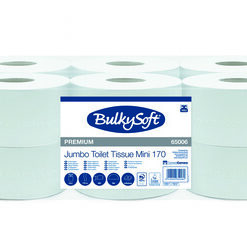 Mini jumborollen BulkySoft cellulose 2 laags 170 meter 12 rollen