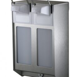 DUO Zeep & desinfectiemiddeldispenser 500 ml KB INOX-MediQo-line