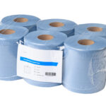 Poetsrol midi blauw recycled 2laags-Papier (merk)