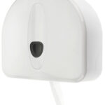 Jumboroldispenser mini + restrol kunststof wit-PlastiQline 2020