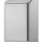 Afvalzakhouder Dutch Bins inox 60 liter voetbediening wielen