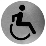 Pictogram invalide toilet INOX-Mediclinics