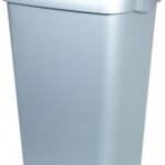 Vuilbak kunststof INOX look 23 liter swing-PlastiQline