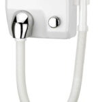 Haardroger drukknop wit met slang-Mediclinics